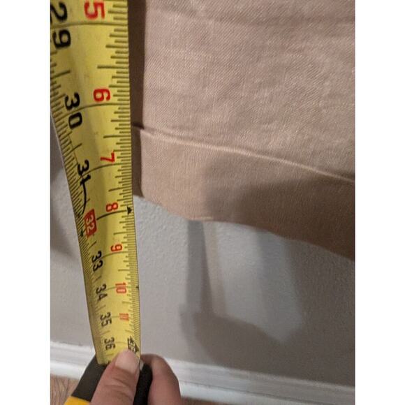 Smash Mens Linen Pleated Pants Size 38 Straight Leg Beige Career Office - Picture 6 of 8